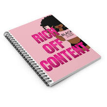 Load image into Gallery viewer, RICH OFF CONTENT Spiral Notebook