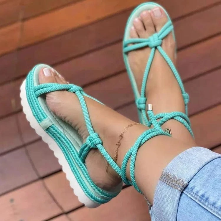 Wholesale Platform Rope Sandals 10 Pair TheQueenCollection