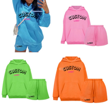 Load image into Gallery viewer, Wholesale Casual Hoodie Short Tracksuit