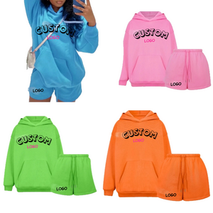 Wholesale Casual Hoodie Short Tracksuit