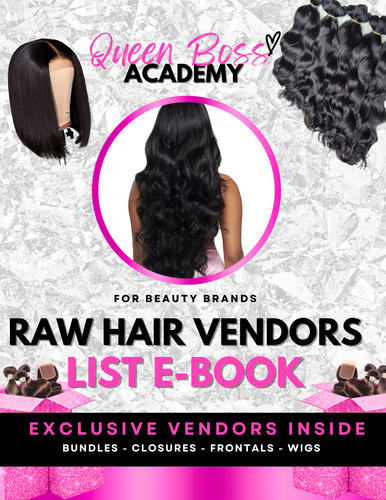 Raw Hair Vendors List Ebook | Virgin Hair Vendors | Branding & Marketing Guides + Content Planners For Small Business Owners