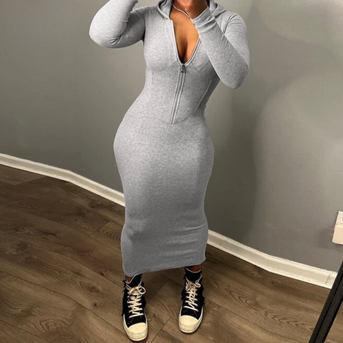 Talk To Me Nice Hooded Corset Dress
