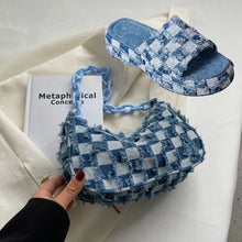 Load image into Gallery viewer, Denim Bag &amp; Shoe Set