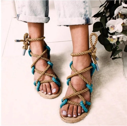 Multi Color Rope Sandals