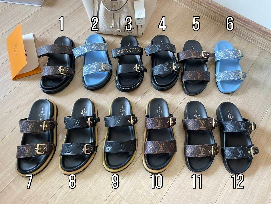 Black and blue detail LV sandals worn once ✨ Before and After - Louis Vuitton Sandals ✨ We transform  main image 3
