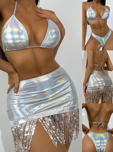 Wholesale Chrome 3 Piece Swimsuit