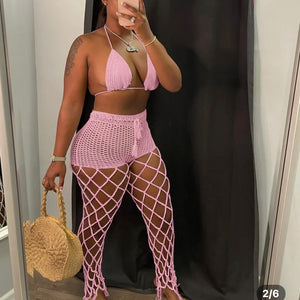 Wholesale 2 Piece Crochet Pants Set