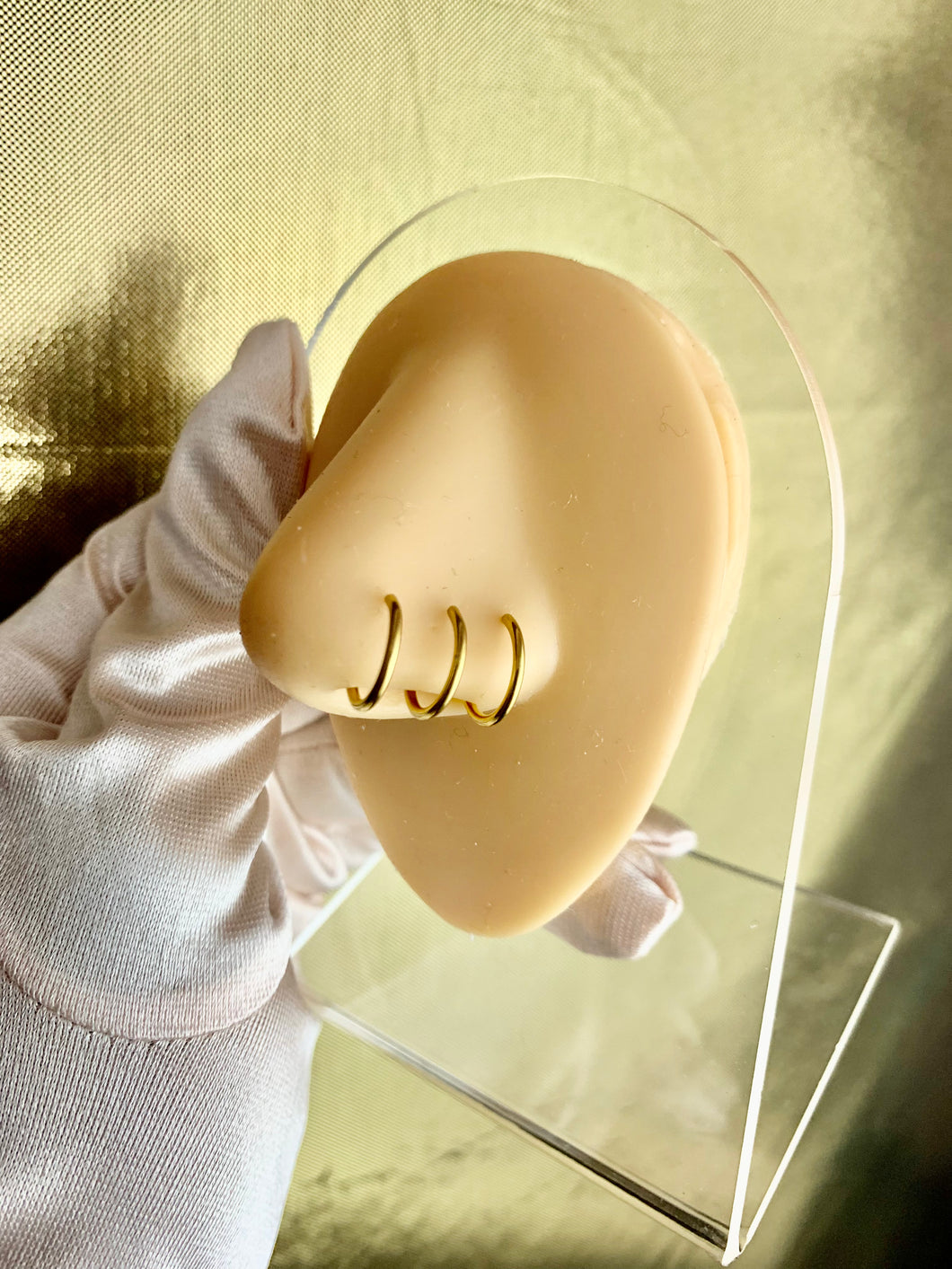 Triple Hoop Nose Cuff
