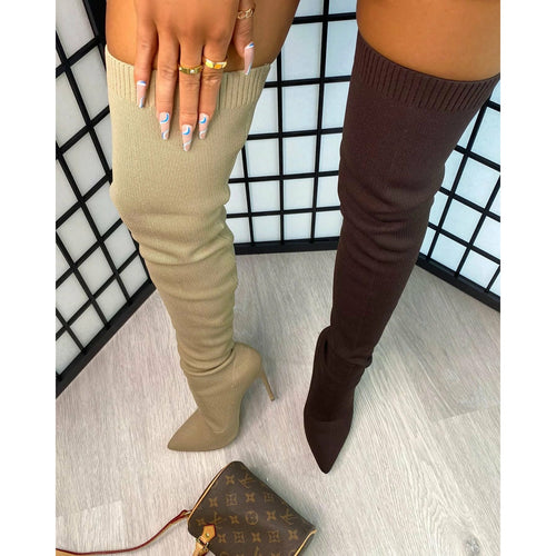 Hottie Thigh Sock Boots