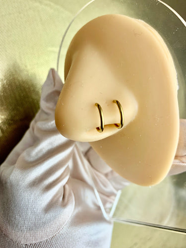 Double Hoop Nose Cuff