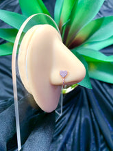 Load image into Gallery viewer, Diamond Heart Nose Ring Cuff