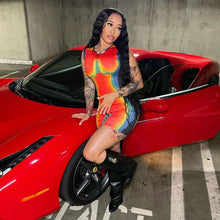 Load image into Gallery viewer, Work Of Art Body Printed Mini Dress