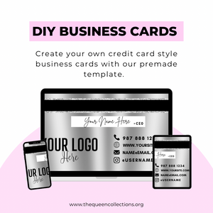 Gold Marble Credit Card Style Business Card TEMPLATE