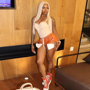Baddie Faux Leather Shorts