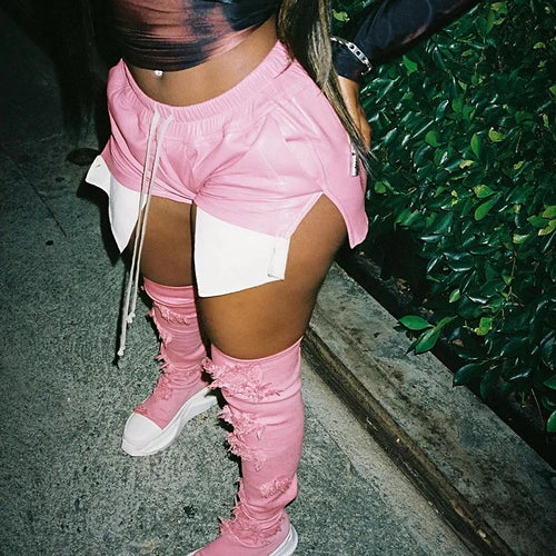 Baddie Faux Leather Shorts