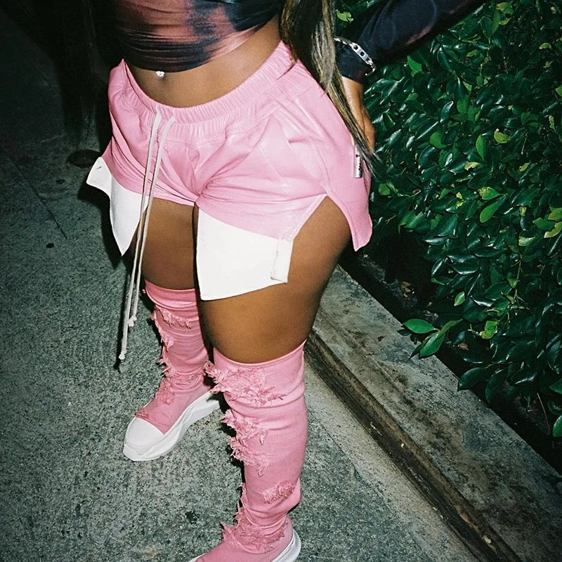 Baddie Faux Leather Shorts