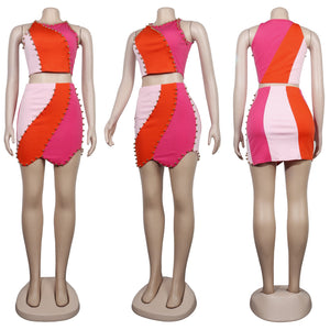 Simple & Sweet Beaded 2 Piece Skirt Set