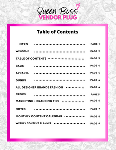 Designer Vendors List E-Book